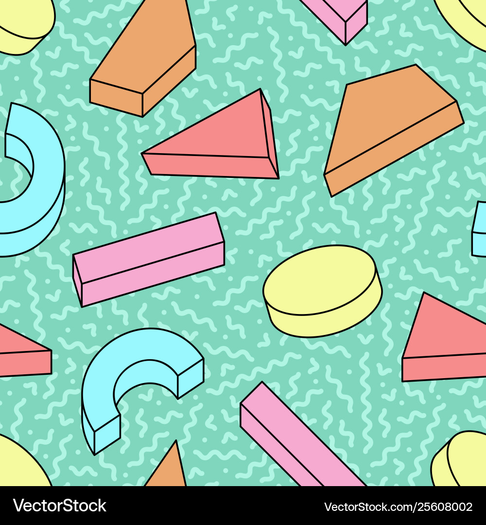 Seamless trendy pattern with colorful Seamless trendy pattern with colorful vector image