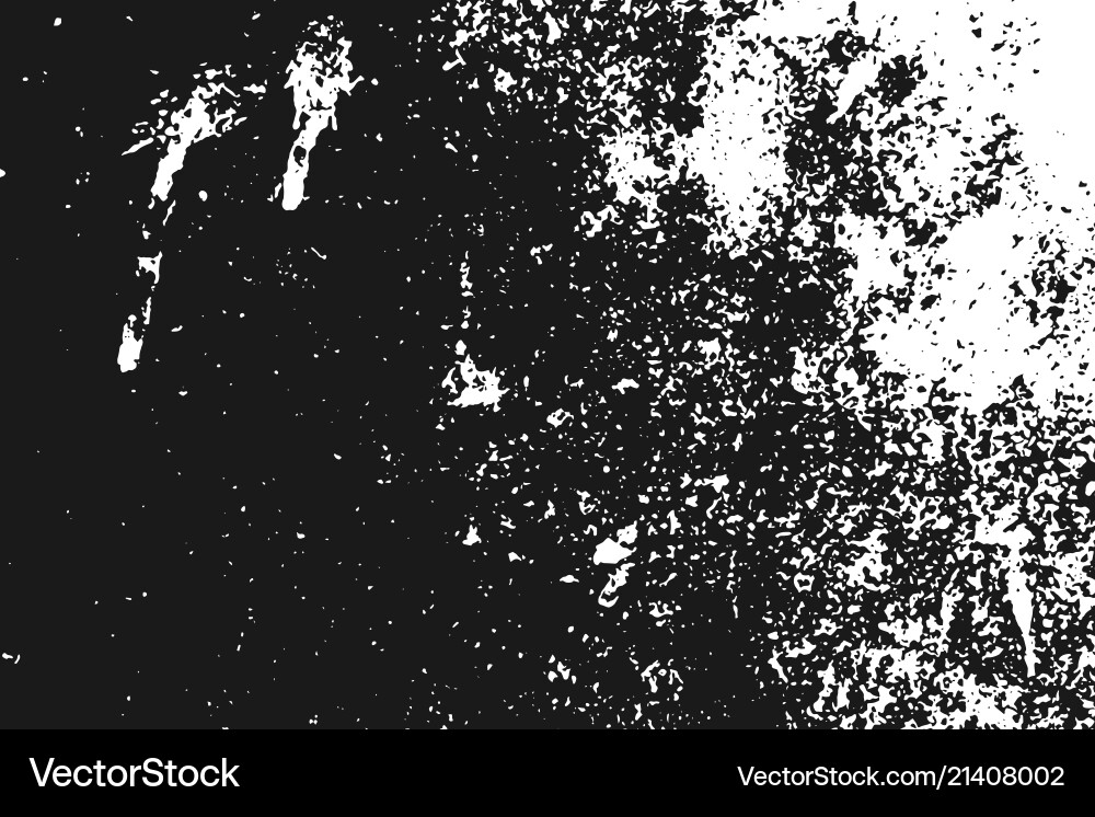 White grainy texture isolated on black background White grainy texture isolated on black background vector image