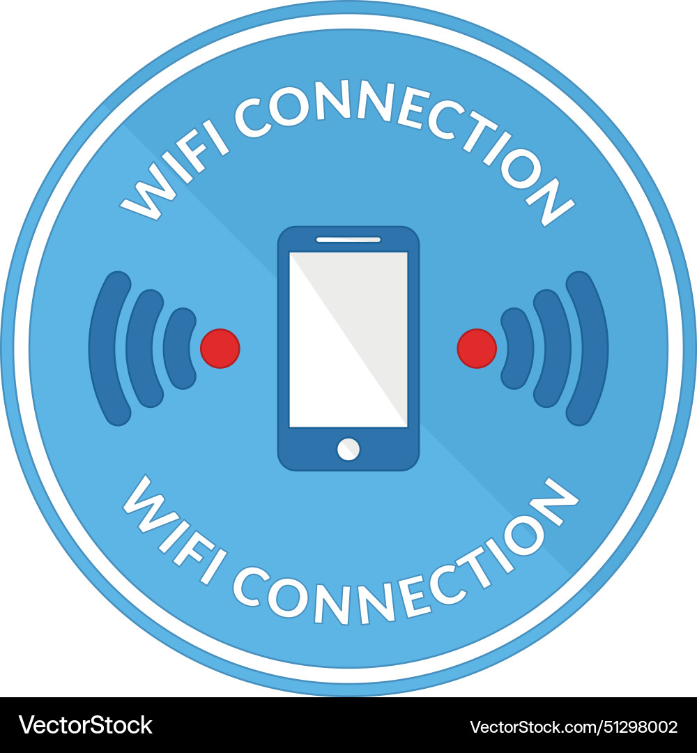 Wifi connection label Vector Image