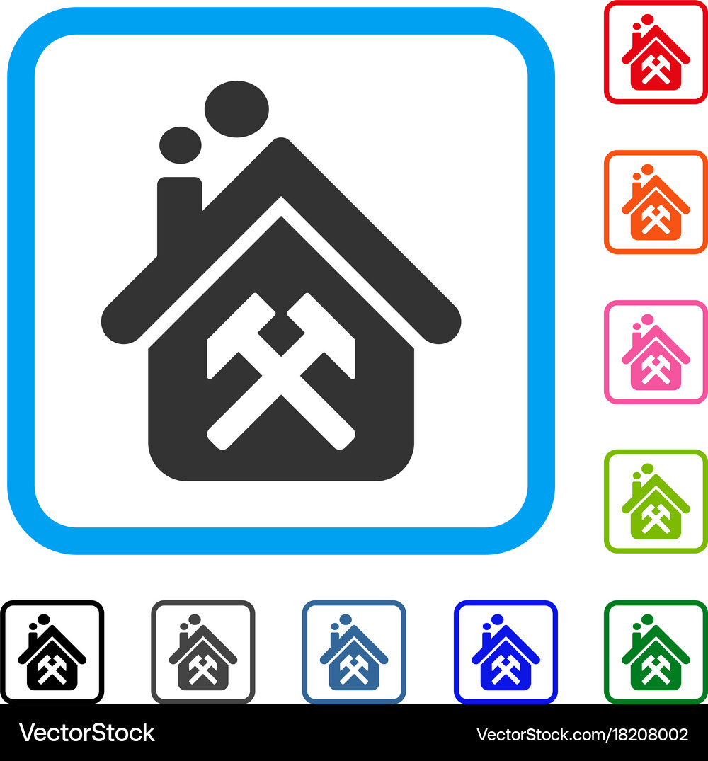Workshop framed icon Royalty Free Vector Image