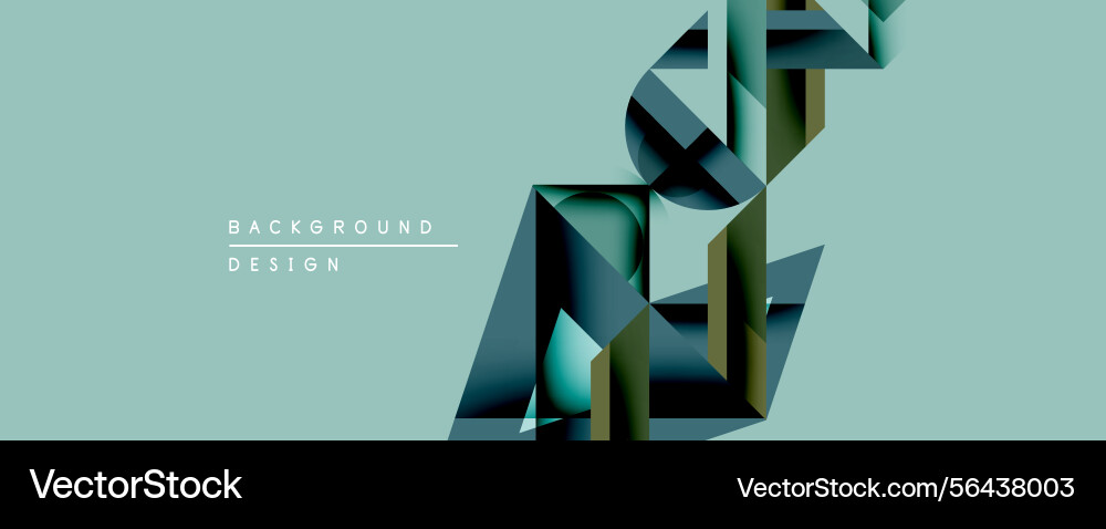 Abstract geometric shapes create dynamic vector image