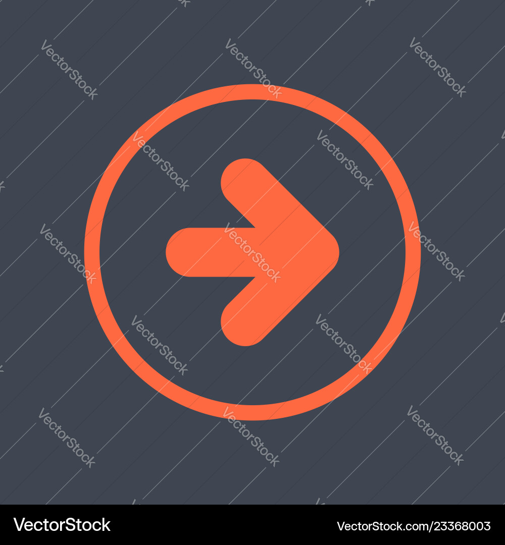 Arrow sign in a round icon web button created Arrow sign in a round icon web button created vector image