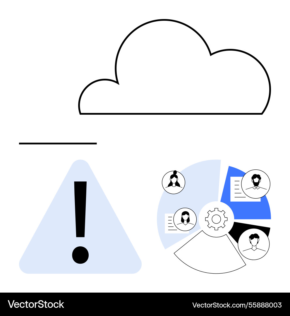 Cloud storage data sharing and user Vector Image