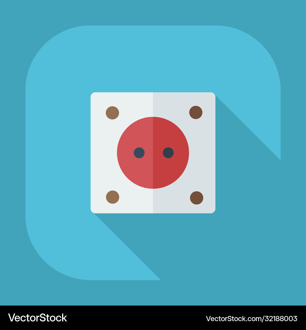 Flat modern design with shadow icons socket vector image