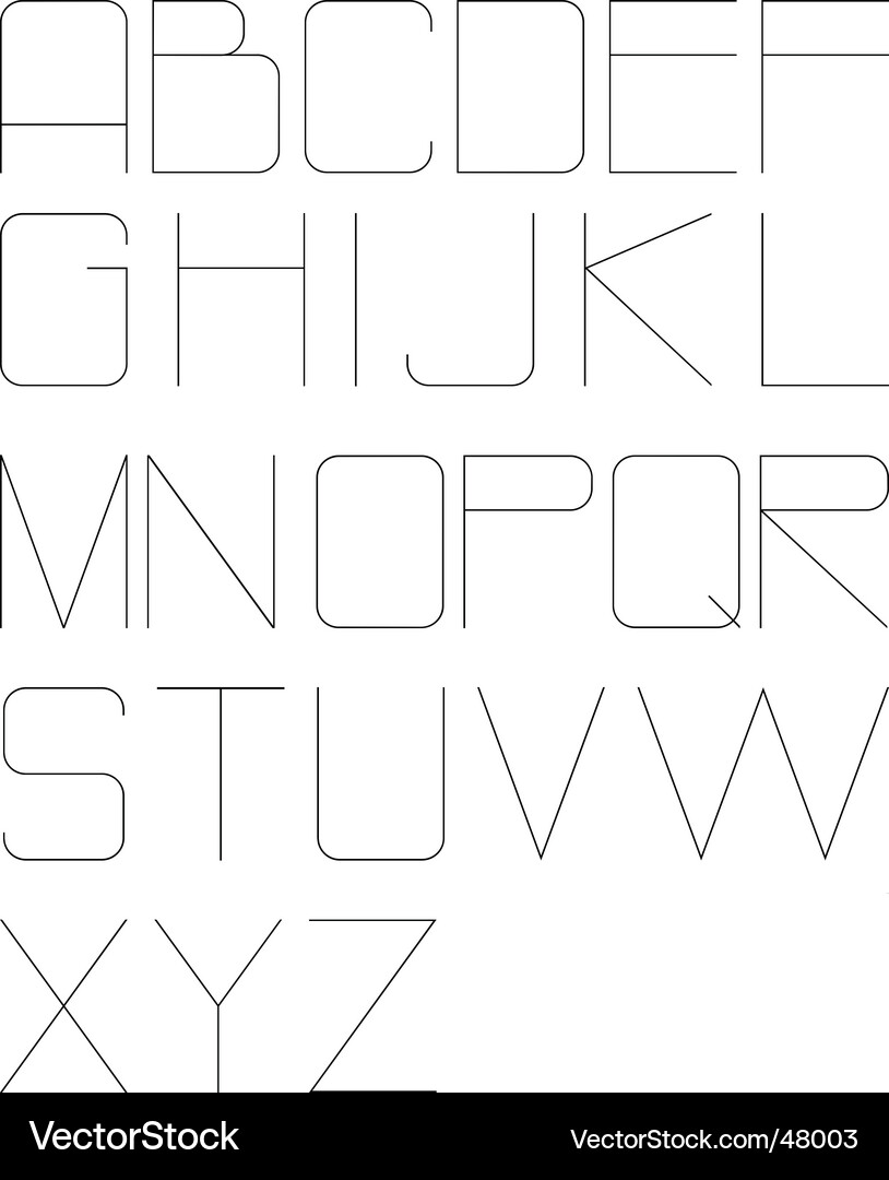 High tech alphabet Vector Image