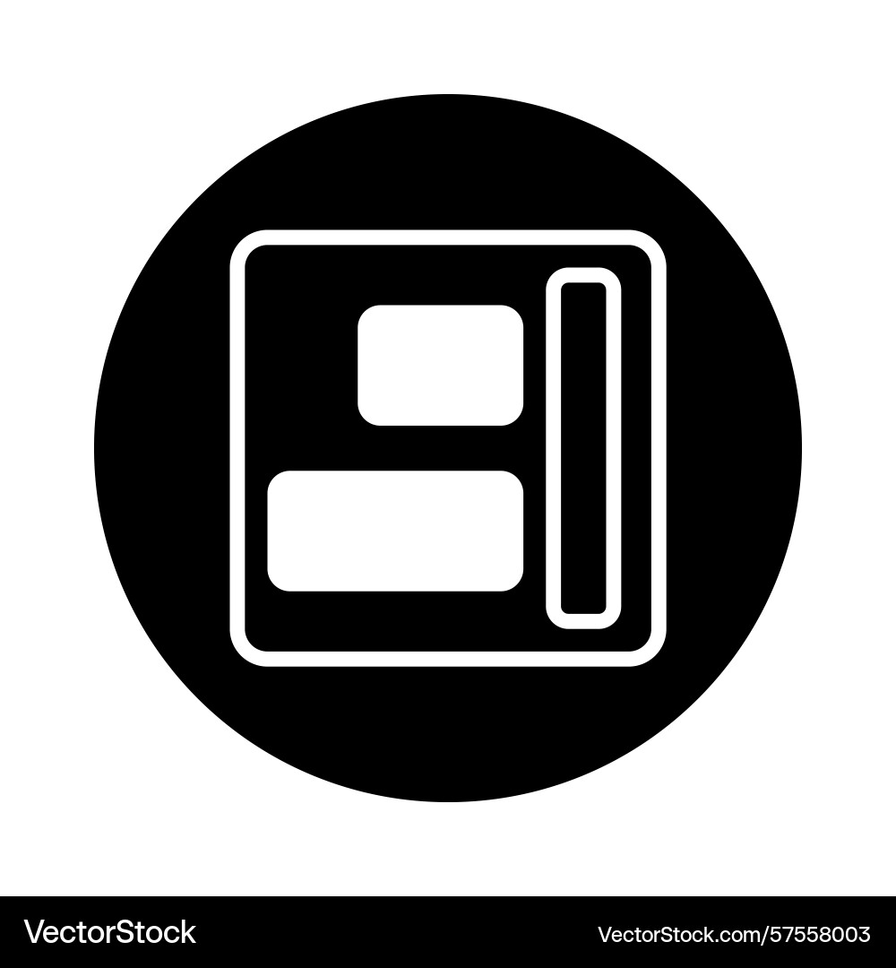 Icon of a digital interface layout representing Vector Image