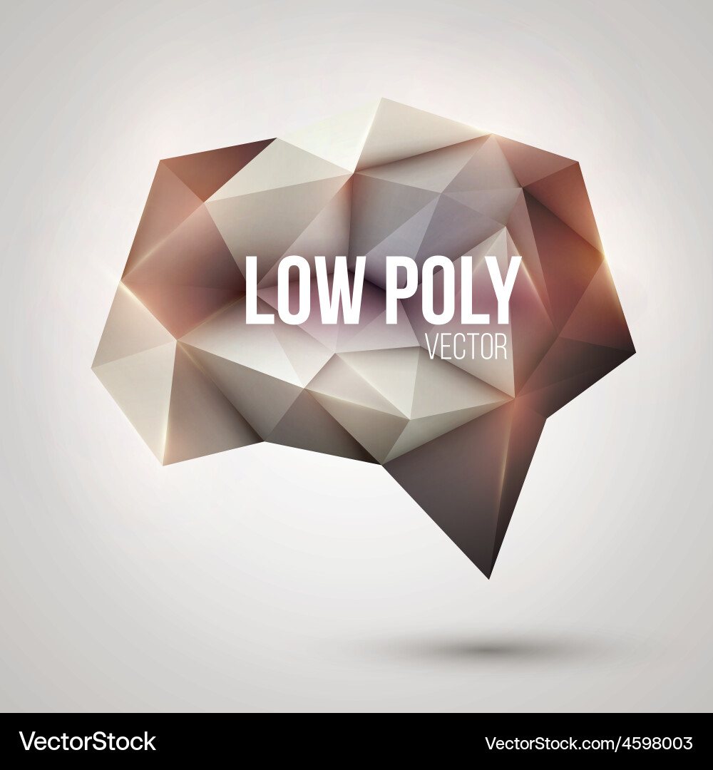 Low poly triangular background design element vector image