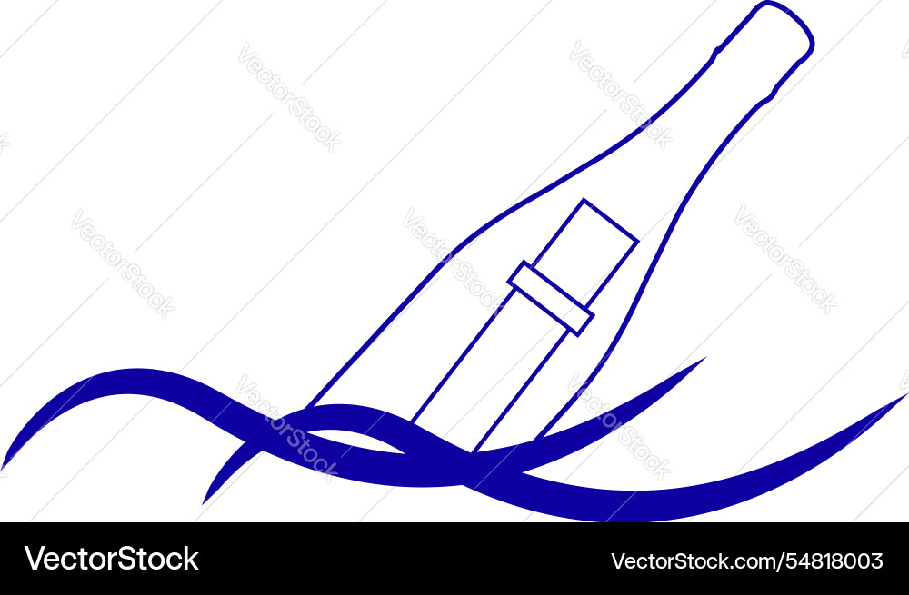 Message in bottle Vector Image