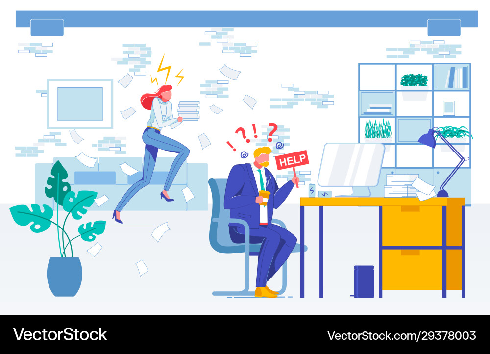 Problem help request flat Problem help request flat Vector Image