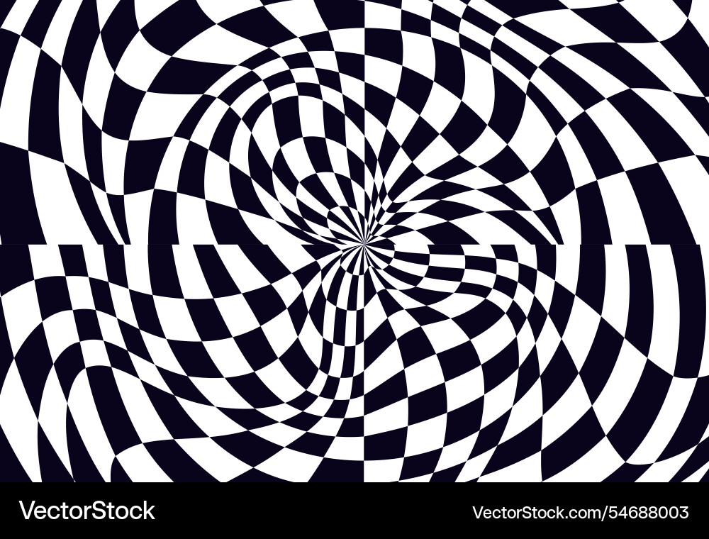 Psychedelic checkerboard pattern Psychedelic checkerboard pattern vector image