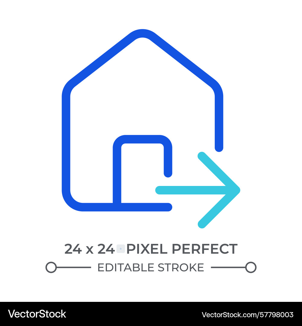 Relocation colorful line ui icon Relocation colorful line ui icon Vector Image