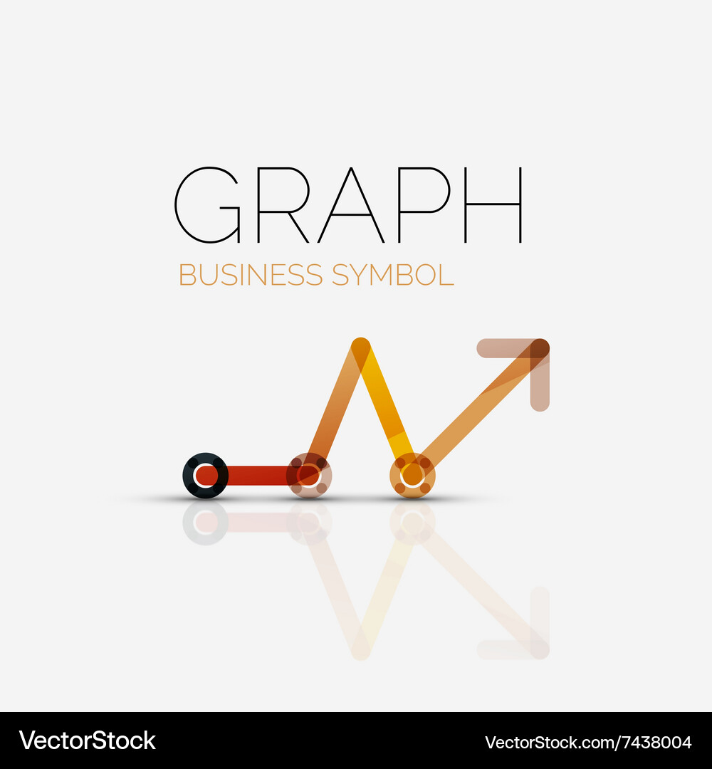 Abstract logo idea linear chart or graph Vector Image