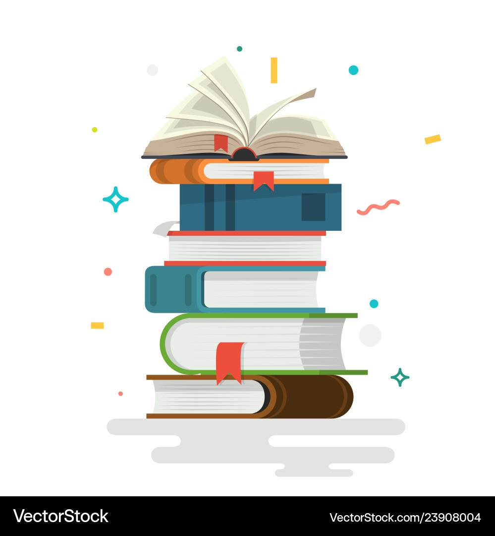 Books knowledge learning and education Books knowledge learning and education vector image