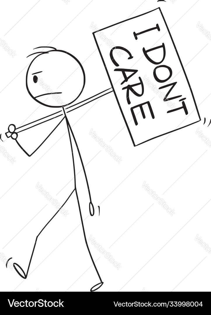 Cartoon frustrated man or businessman walking Cartoon frustrated man or businessman walking vector image