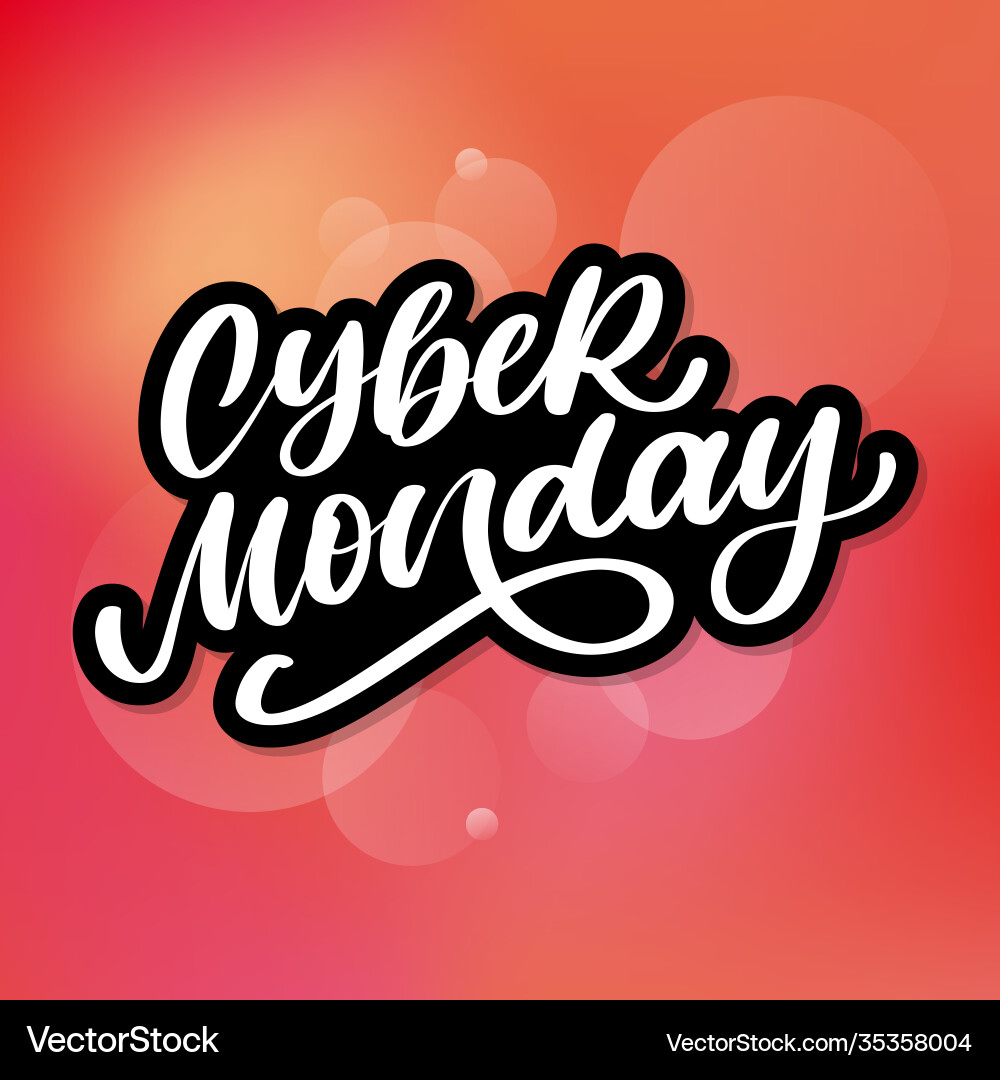 Cyber monday Schriften Kalligraphie Text Pinsel Cyber monday Schriften Kalligraphie Text Pinsel vektorbild