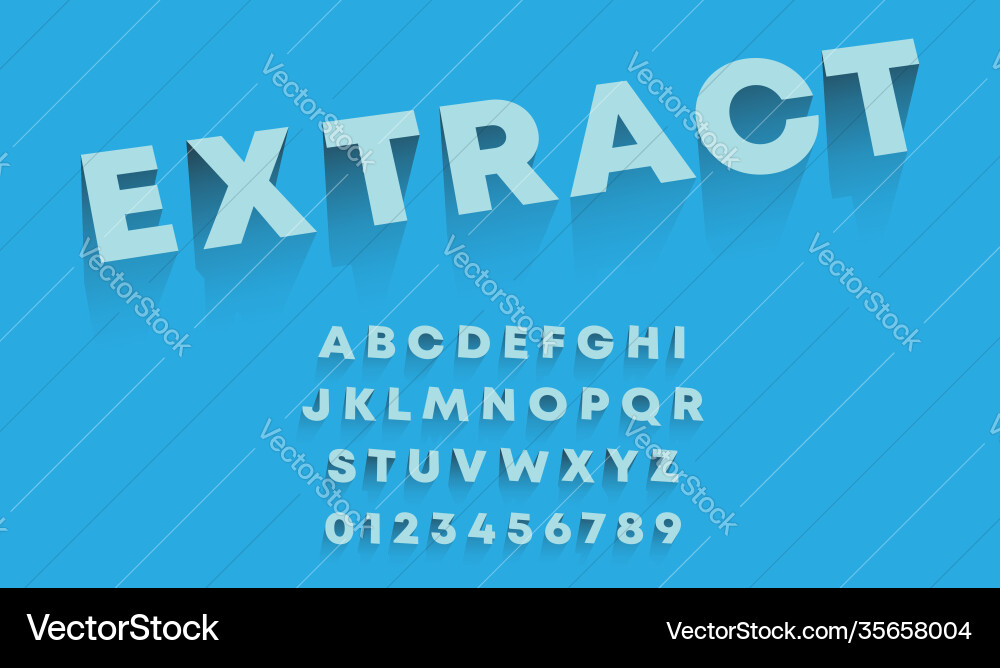 Extract alphabet template set letters Extract alphabet template set letters vector image