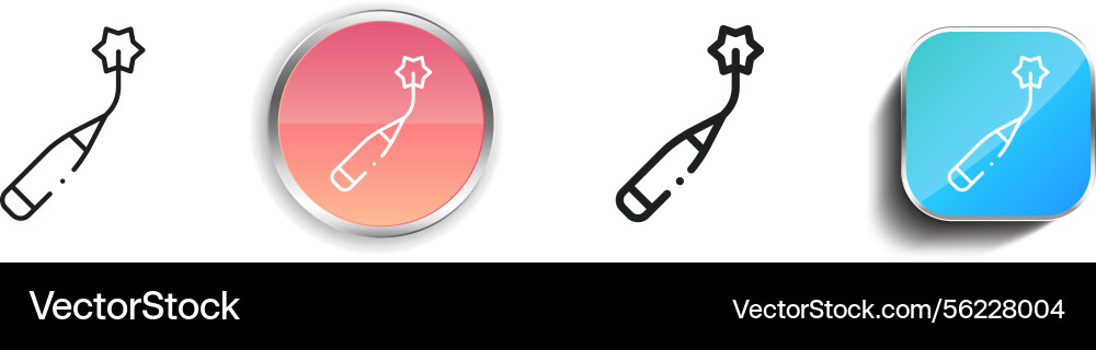 Marker icon thin linear regular and button style Marker icon thin linear regular and button style Vector Image