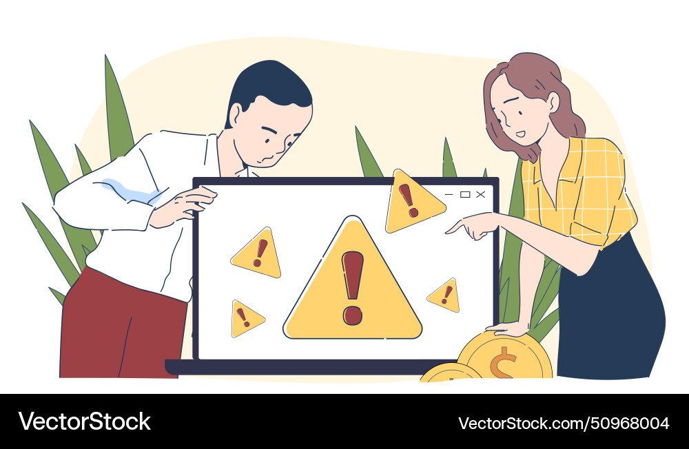 Operating system error people simple Operating system error people simple vector image