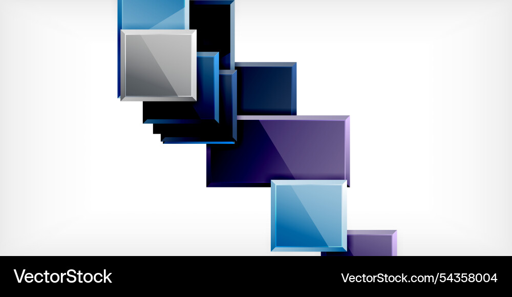 Square shape color abstract geometry Vector Image