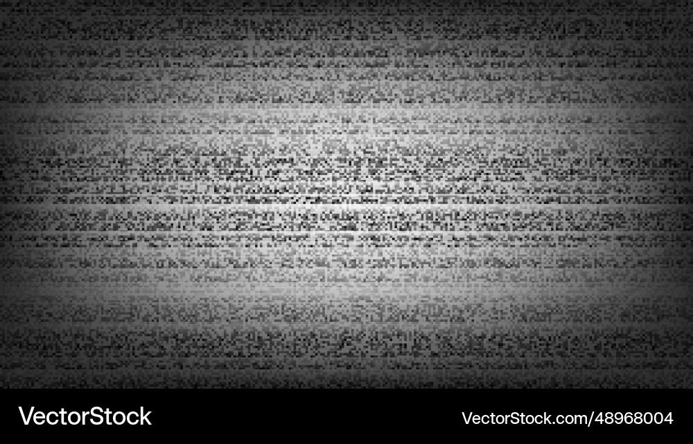 Static noise on the tv screen with a dithering vector image