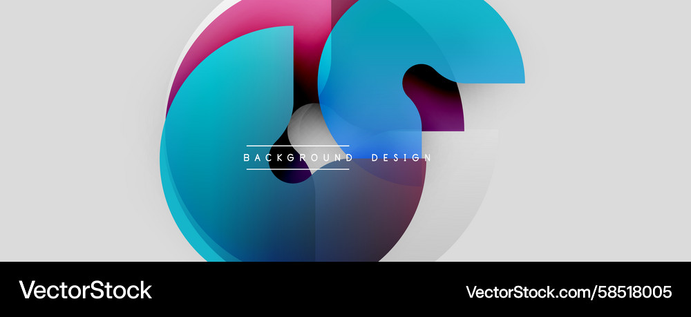 Abstract flowing shapes create dynamic circular Vector Image