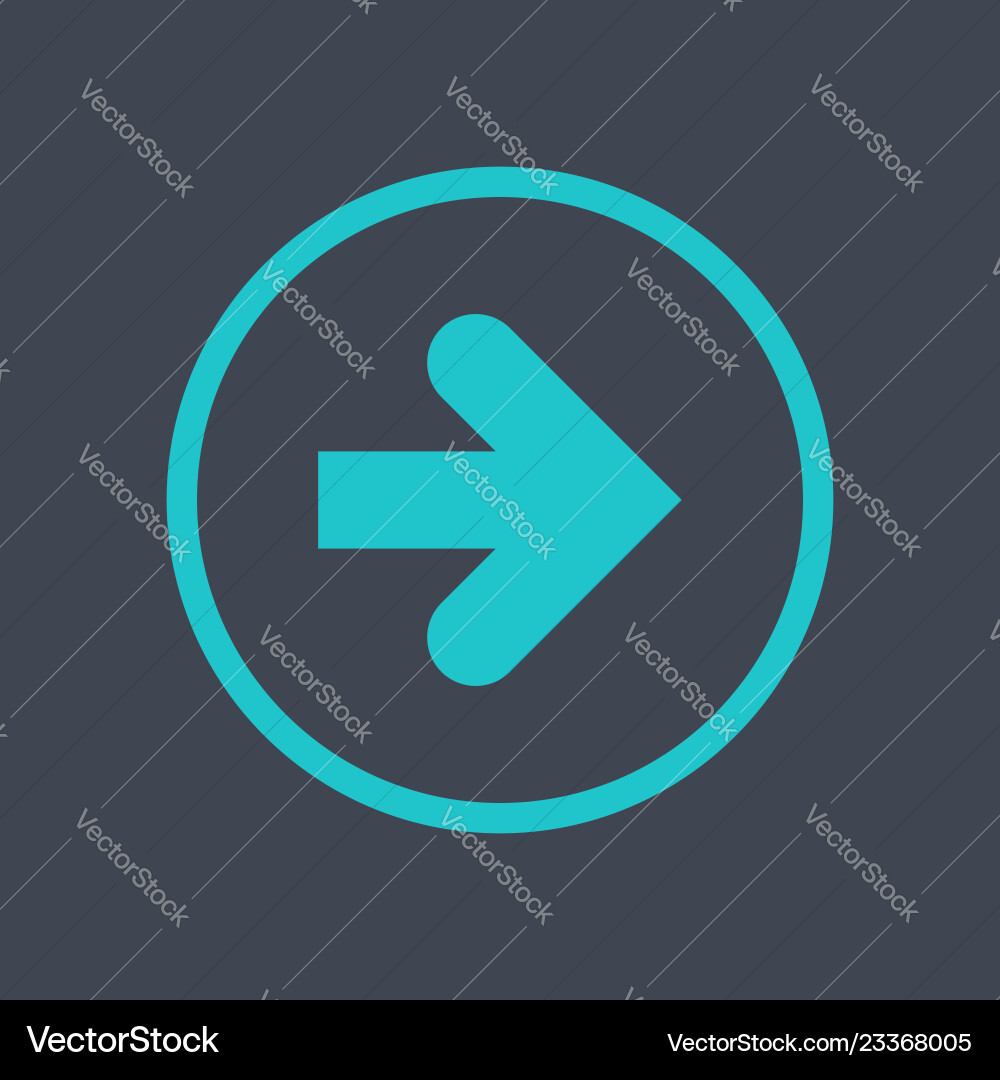 Arrow sign in a round icon web button created Arrow sign in a round icon web button created vector image