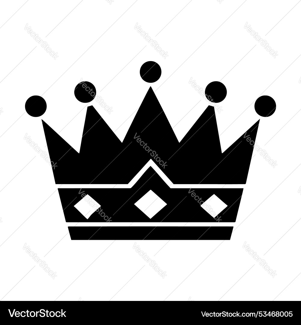 Crown silhouette Royalty Free Vector Image - VectorStock