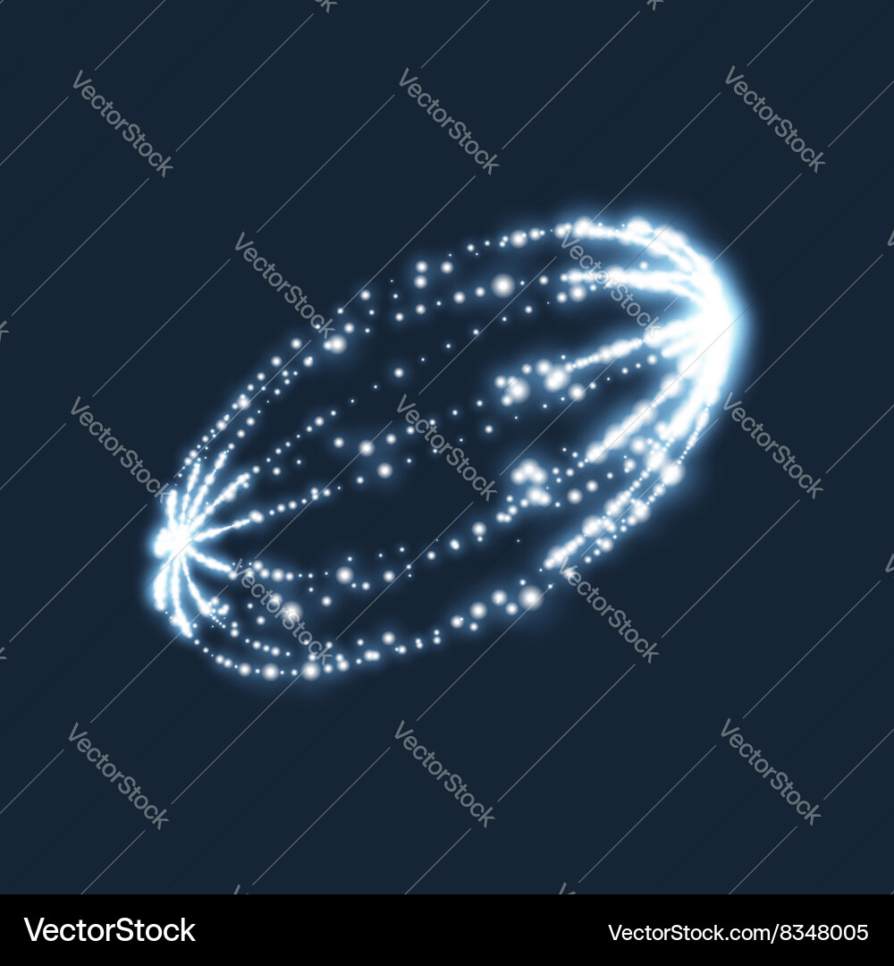 Ellipsoid consisting of points 3d grid Vector Image