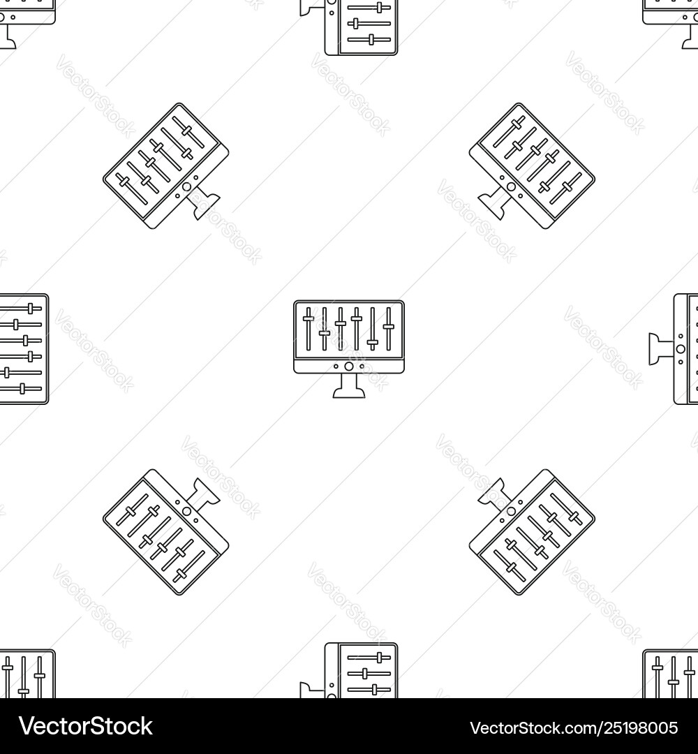 Equalizer monitor pattern seamless Equalizer monitor pattern seamless vector image