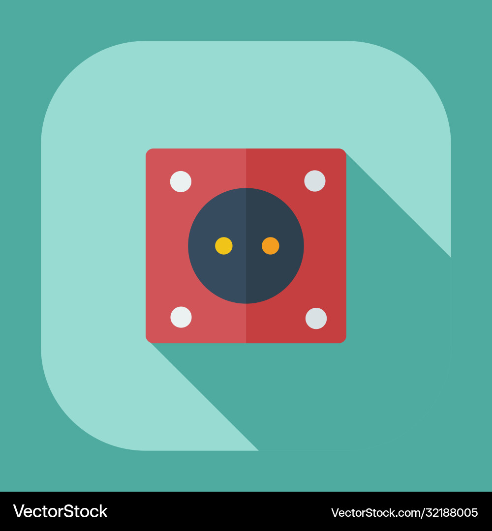 Flat modern design with shadow icons socket Flat modern design with shadow icons socket vector image