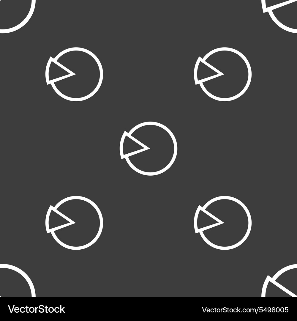 Pie chart graph icon sign seamless pattern Vector Image
