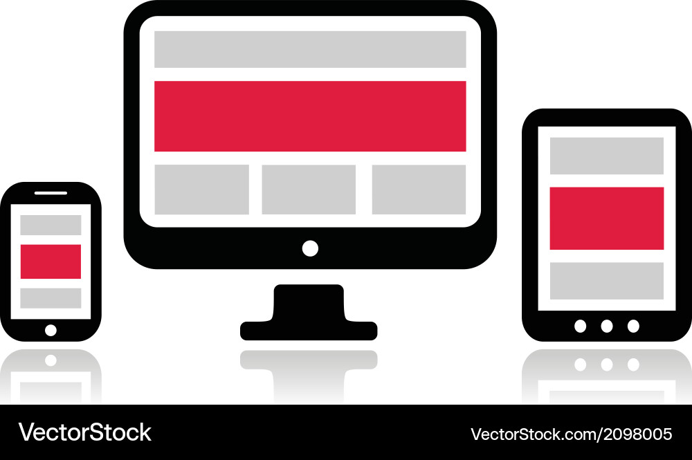 Responsive Web Layout vector image