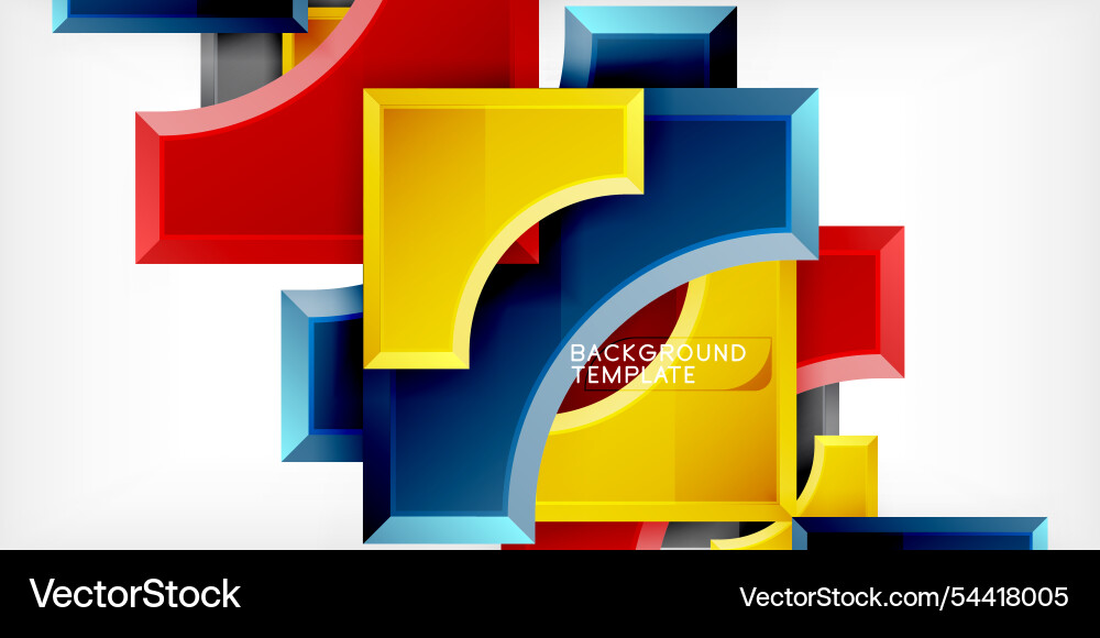 Square arrow shapes with round elements vector image