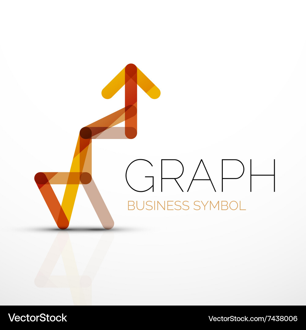 Abstract logo idea linear chart or graph Vector Image