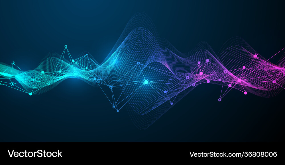 Abstract tech network connection dots digital Abstract tech network connection dots digital vector image