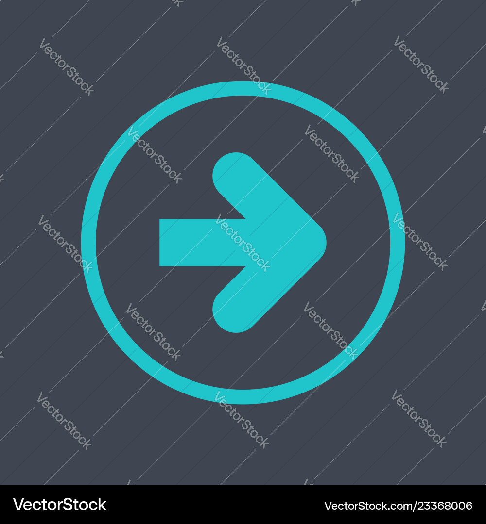 Arrow sign in a round icon web button created Arrow sign in a round icon web button created vector image