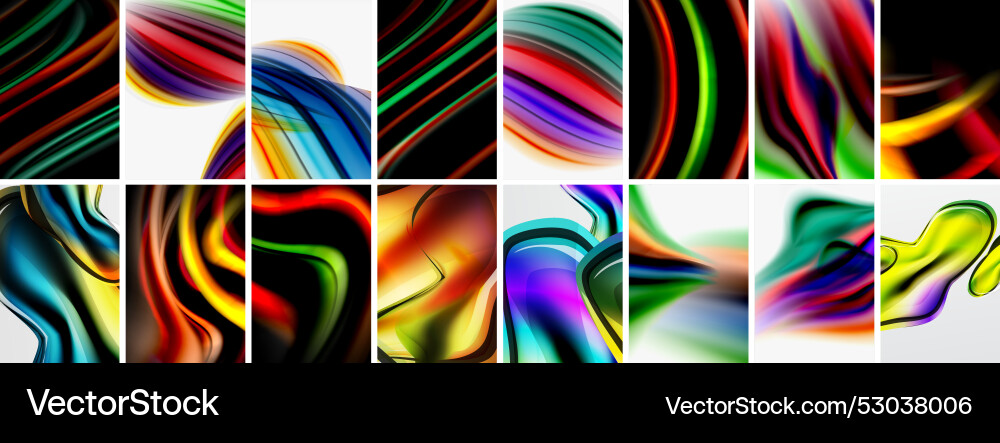 Collection of abstract background with waves Collection of abstract background with waves vector image