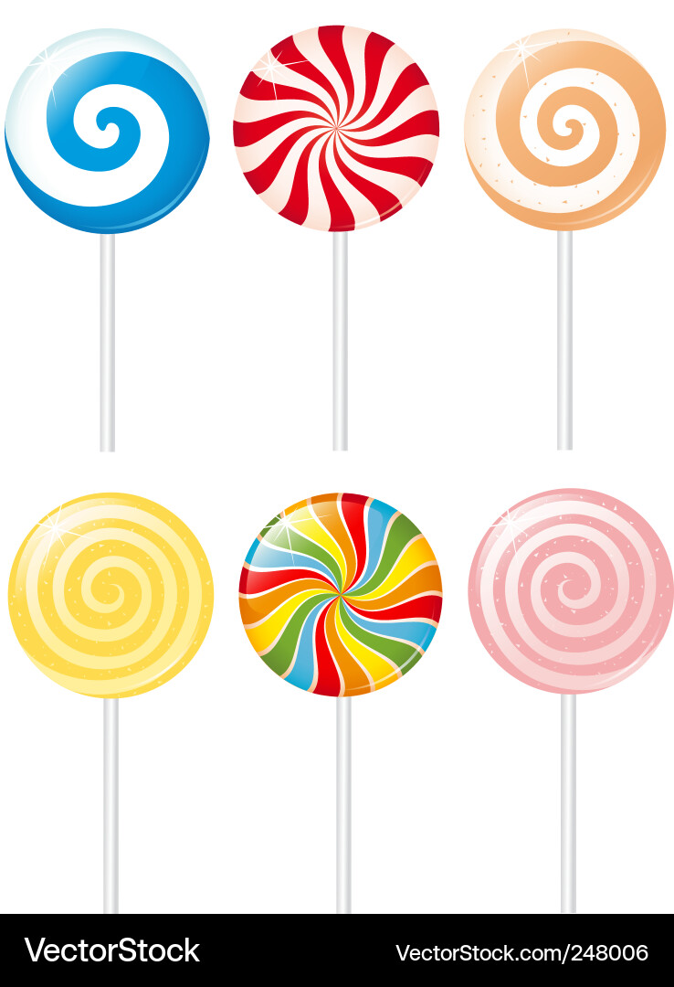 Colorful Lollipops vector image