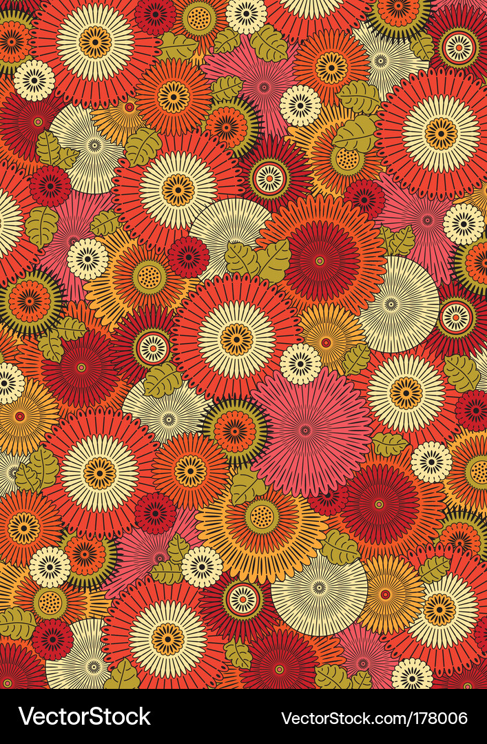 Floral Japanese Pattern Vector Image