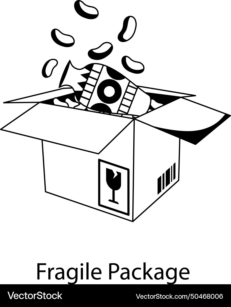 Fragile package vector image