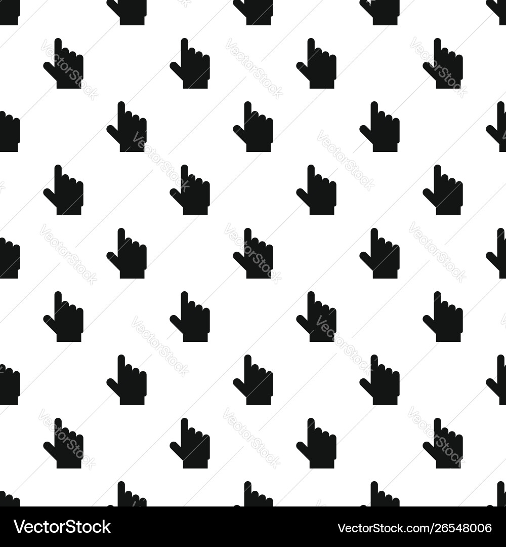 Hand cursor website pattern seamless vector image