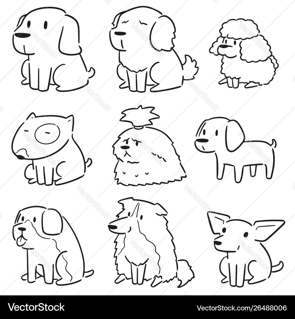 Set dog Set dog vector image