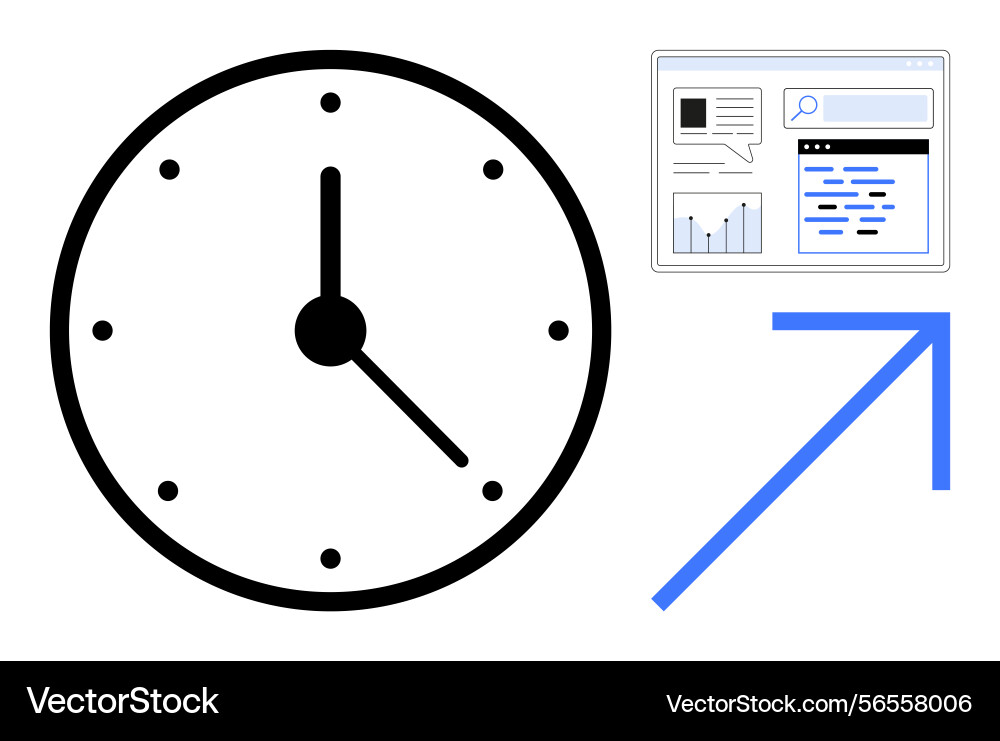 Time management and productivity insights Time management and productivity insights Vector Image