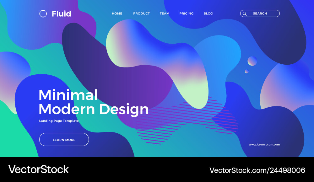 Trendy design template with fluid gradient shapes Vector Image