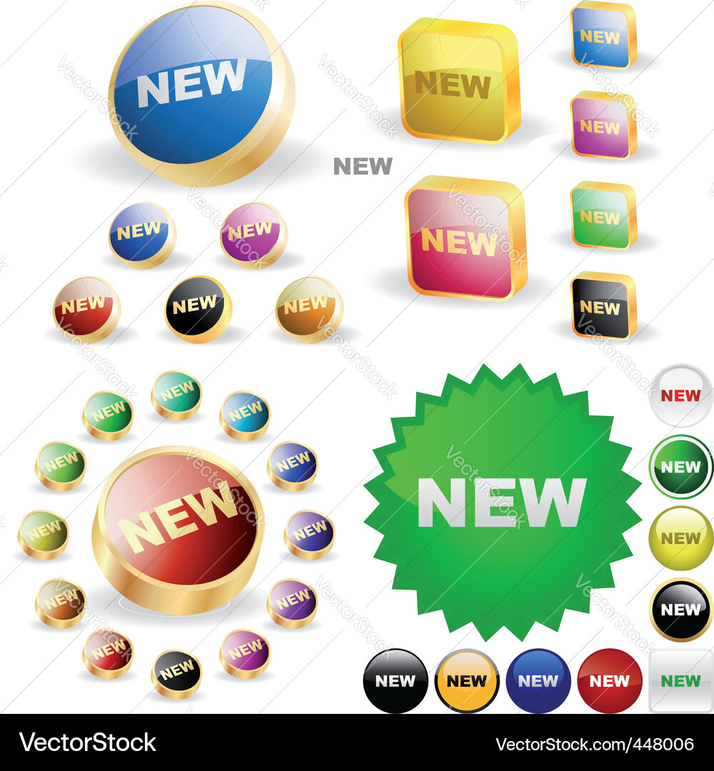 Web buttons Vector Image