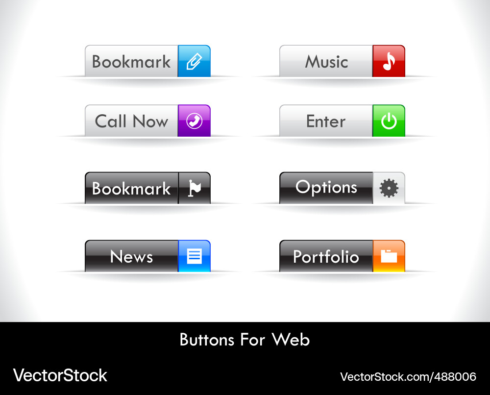 Web UI Elements Collection vector image
