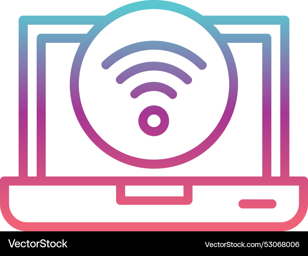 Wifi line gradient design Vector Image