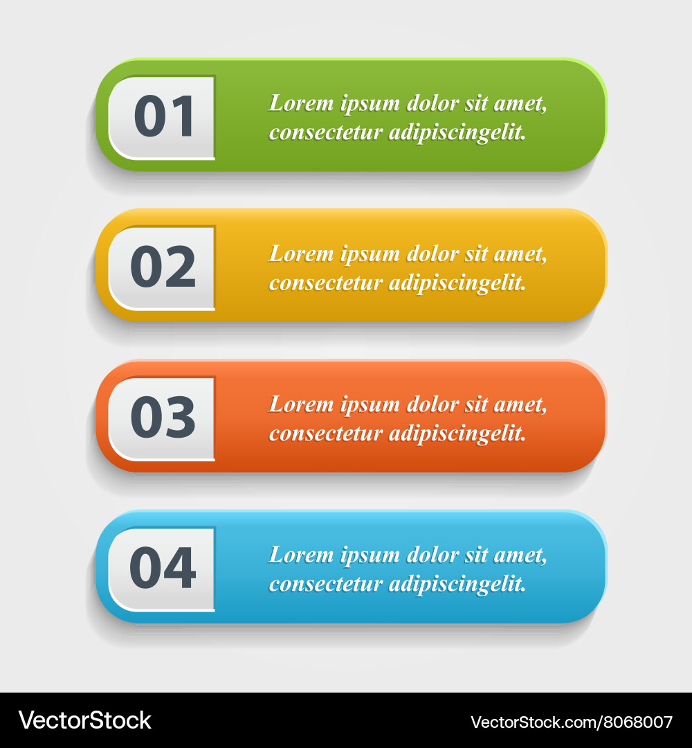 Colorful Web Buttons vector image