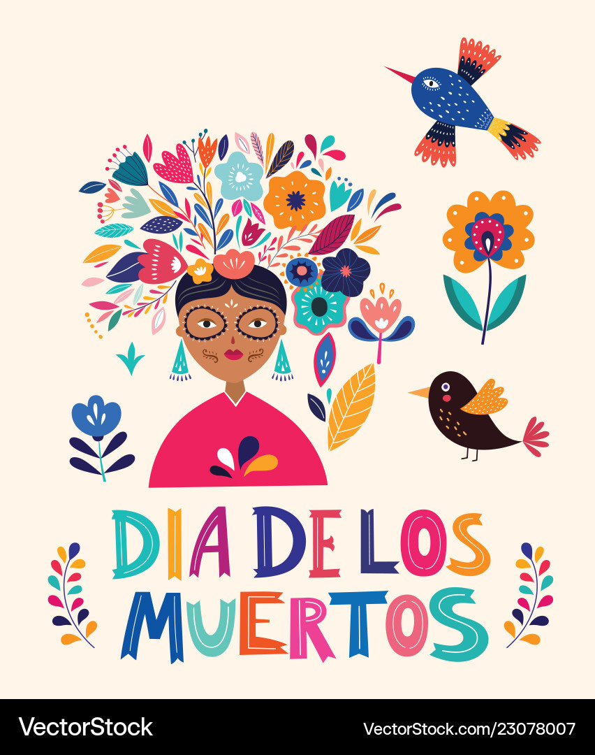 Dia de Muertos Celebration Vector Image