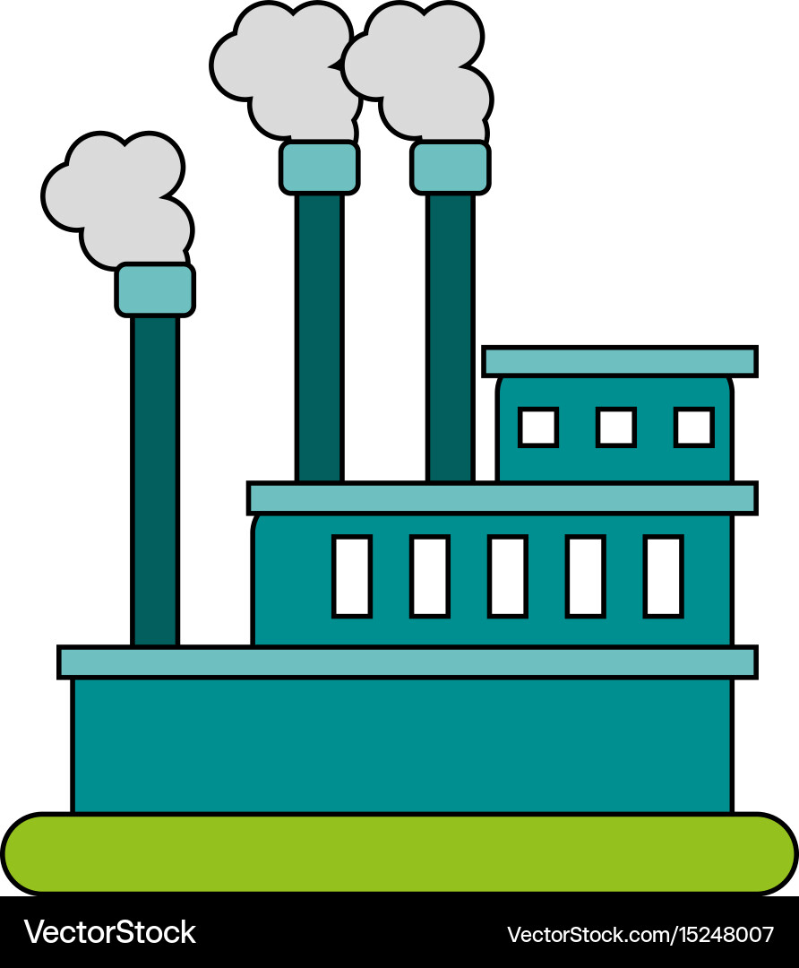 Factory cartoon flat – Royalty-Free Vector | VectorStock